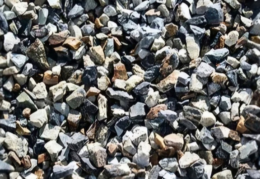 Grey mix gravel rock for landscaping and driveway delivery